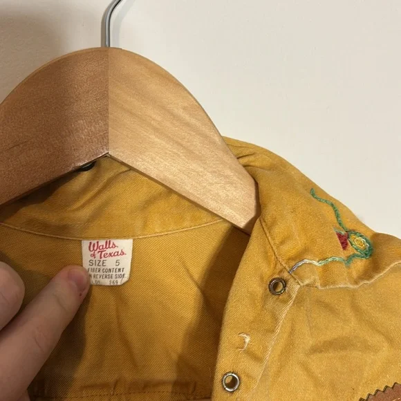 Vintage 50s Walls of Texas Western Embroidered Fringe Jacket - Picture 3 of 4